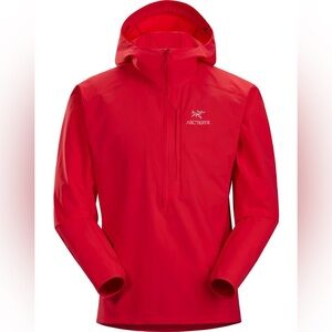 Arc’teryx Softshell Jacket XL Red Lightweight Hooded Full Zip Performance